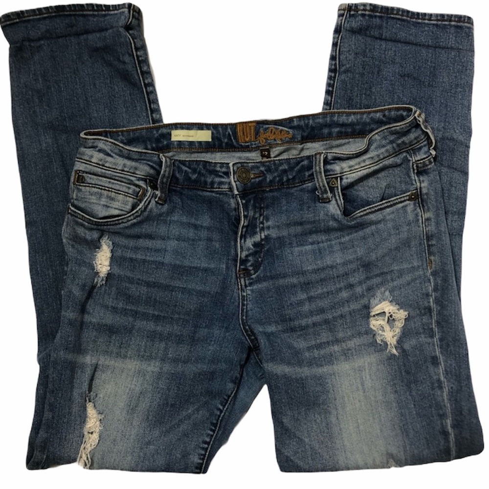 KUT from the Kloth Katy Boyfriend Distressed Jean